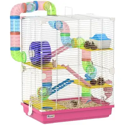 PawHut Jaula para Hámster - Rosa - PawHut - Comparador de precios