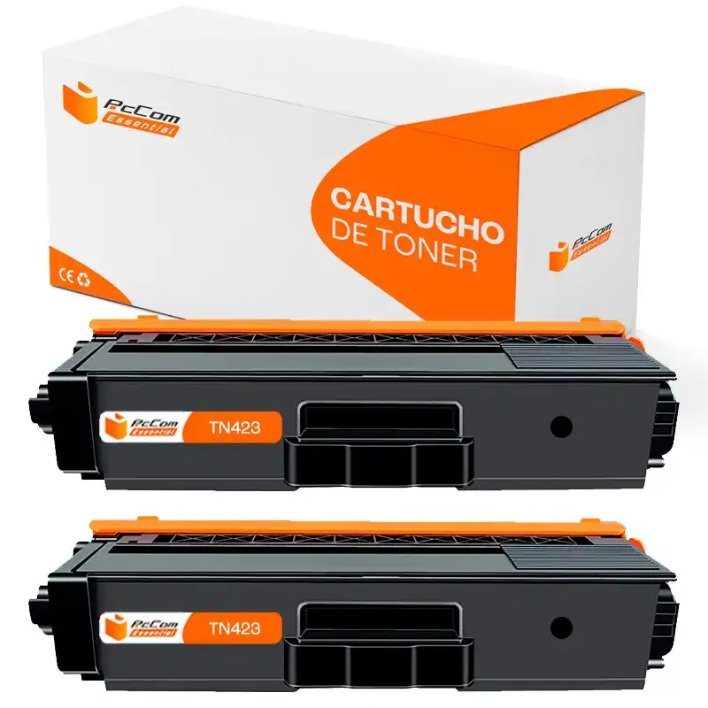 Pccom Essential Brother TN421/TN423/TN426 Tóner Compatible Negro Pack 2
