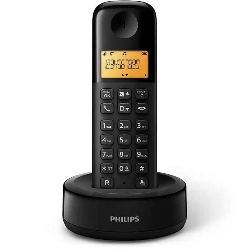 Philips D1601B/34 Teléfono Inalámbrico Negro