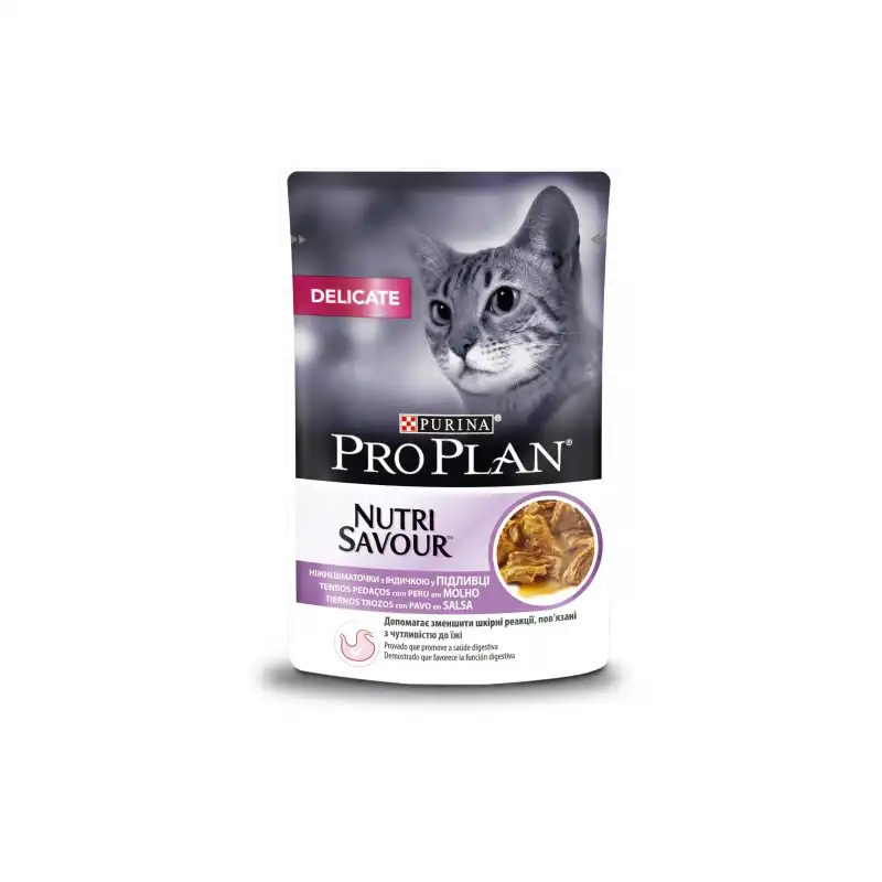 PRO PLAN Gato DELICATE Pavo en Salsa 85g, Unidades 26 unidades de 85 gr