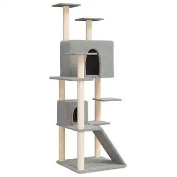 Rascador Para Gatos Con Postes De Sisal Gris Claro 153 Cm Vidaxl - VIDAXL - Comparador de precios