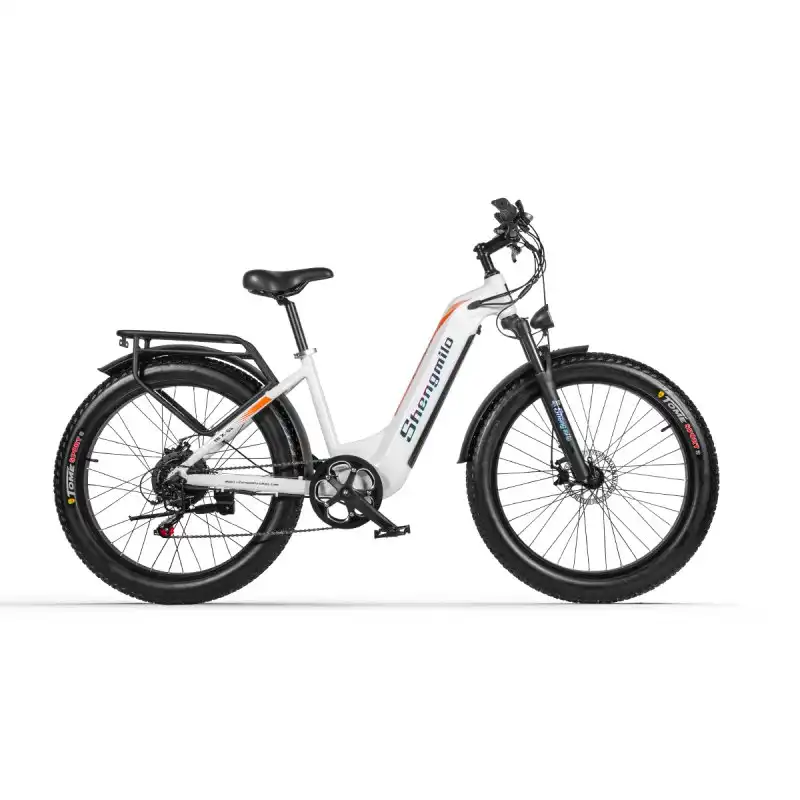 Shengmilo MX06 Bicicleta Eléctrica para Mujer 500W 48V/17.5Ah (840Wh) Neumáticos Gruesos 26" Blanca