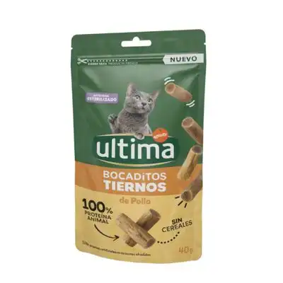 Ultima Snacks Bocaditos tiernos con pollo - 40 g - Affinity Ultima - Comparador de precios