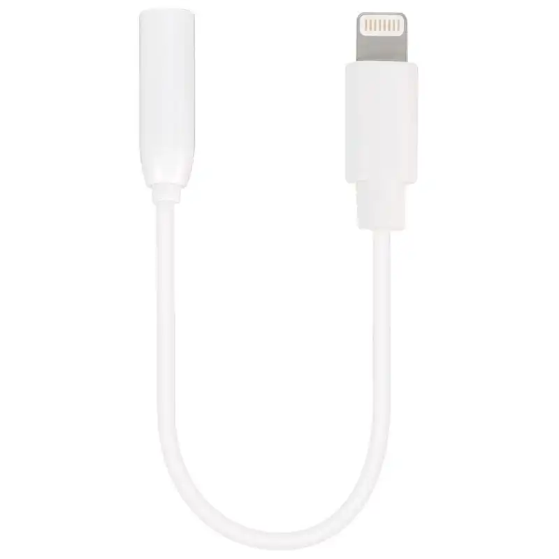 Vivanco Adaptador de Audio Lightning Macho a Jack 3.5mm Hembra 10cm Blanco