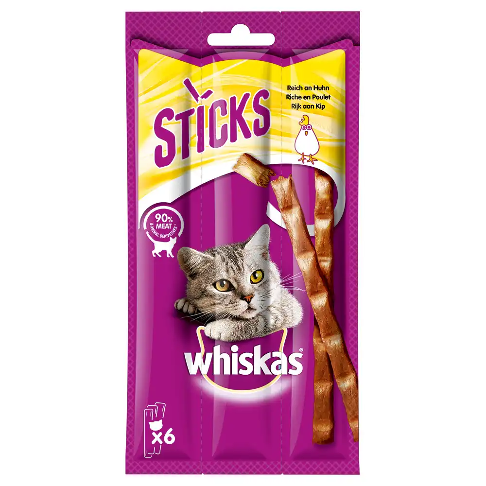 Whiskas Sticks para gatos 14 x 36 g - Rico en pollo