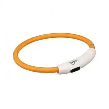 Banda luminosa con USB para perros Naranja L-XL