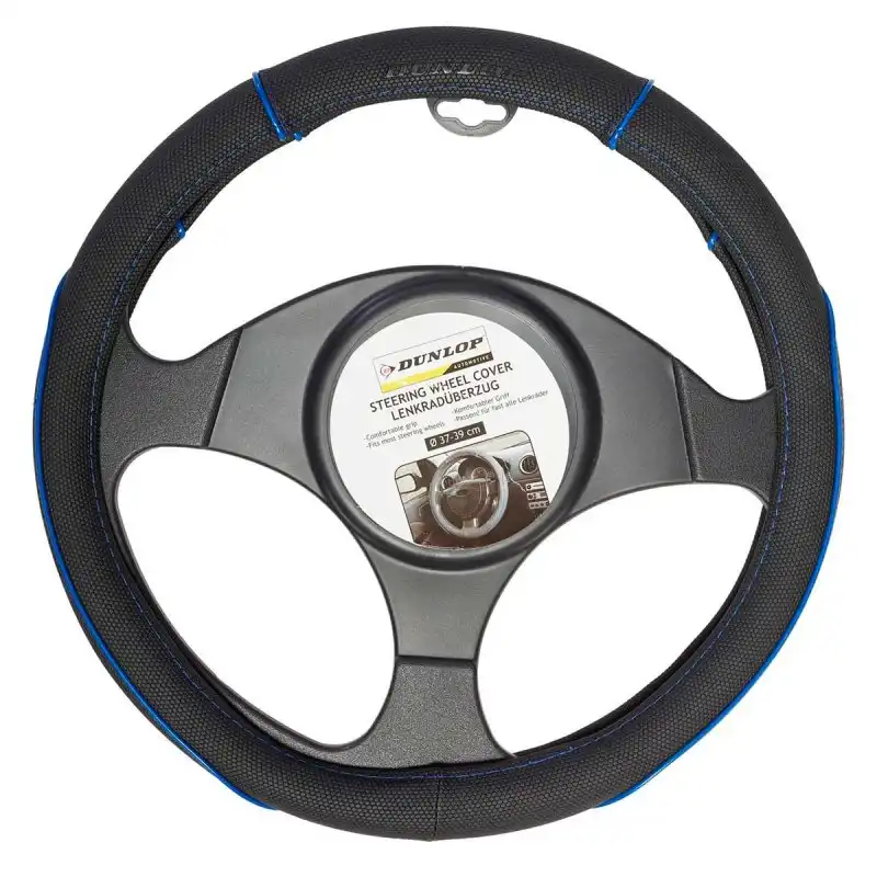 Dunlop Funda Protectora para Volante Universal Negro/Azul 37-39 cm