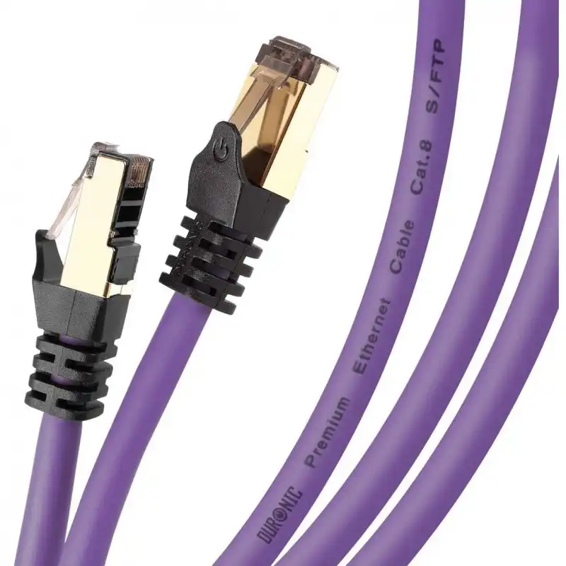 Duronic Cable de Red SFTP Cat8 1m Morado