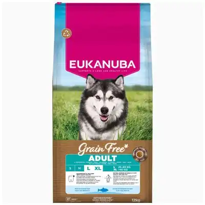 Eukanuba Grain Free Adult Large & Giant Breed pescado de mar - 12 kg - Eukanuba - Comparador de precios