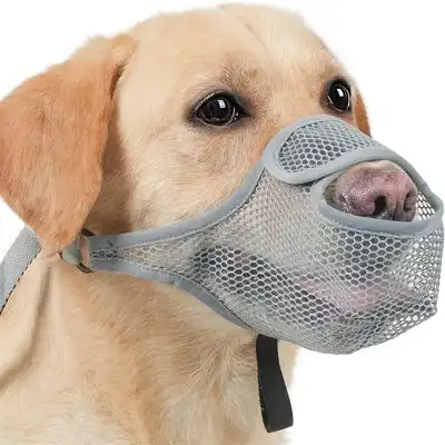 FurryFusion Bozal de malla transpirable para perros - Gris-XL - Furry Fusion - Comparador de precios