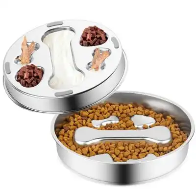 FurryFusion Comedero de acero inoxidable de alimentación lenta para perros - Artículo 1 - Furry Fusion - Comparador de precios