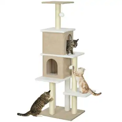 PawHut Árbol para Gato 48x40x140 cm Marrón - 1 Article - PawHut - Comparador de precios