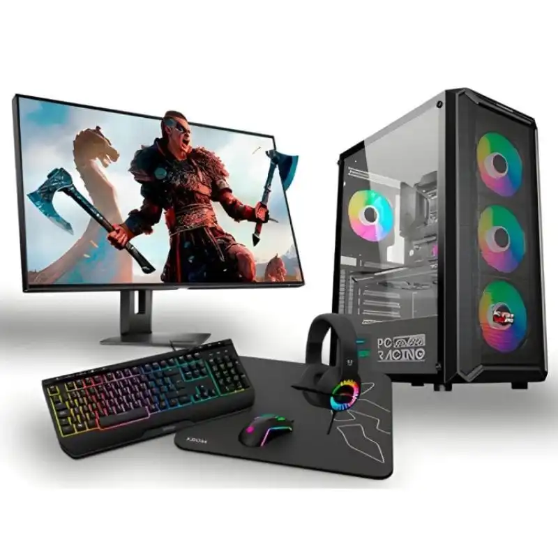 PC Racing AMD Ryzen 7 8700G/16GB/1TB SSD/RTX 4060 + Monitor 24" FullHD + Combo Gaming