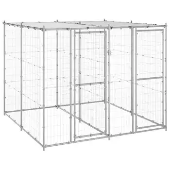 Perrera De Exterior De Acero Con Techo 4,84 M²