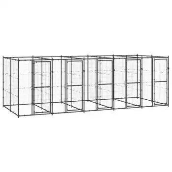 Perrera De Exterior | Jaula Para Perro | Parque Para Mascotas De Acero 12,1 M² Cfw783783