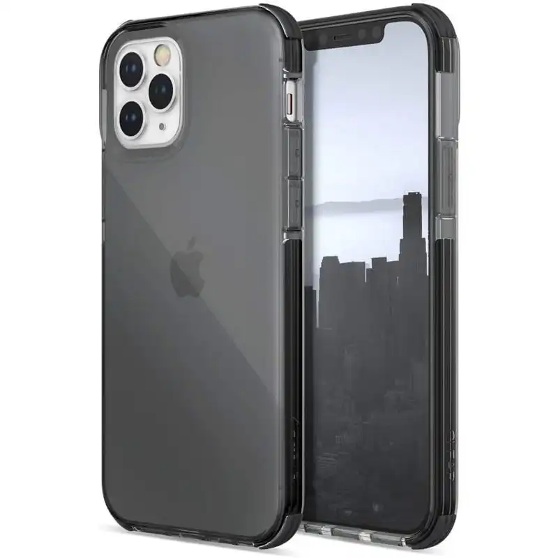 Raptic Funda Clear Negra para Apple iPhone 12/ 12 Pro