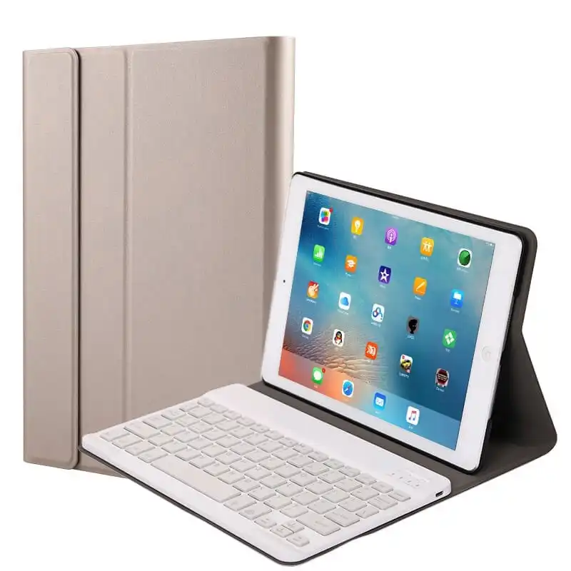 Royal Bailey FT1130B Funda con Teclado Bluetooth para iPad Air 10.9" 2020/ Pro 11" 2021/20/18 Dorado