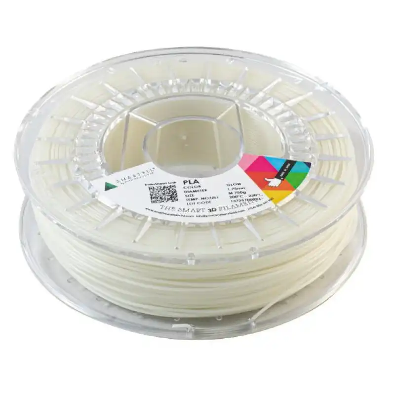 Smartfil PLA Glow Filamento 3D Fotoluminiscente Temporal 1.75mm 750g Green Glow