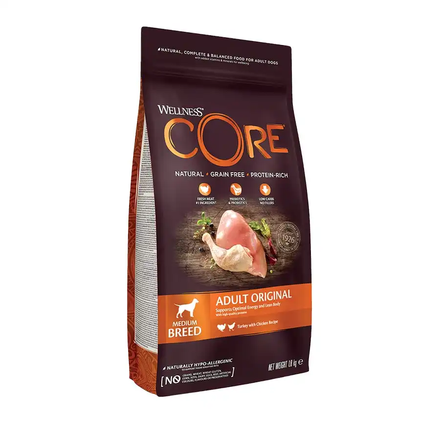 Wellness Core Adult Medium Original Pavo y Pollo pienso para perros