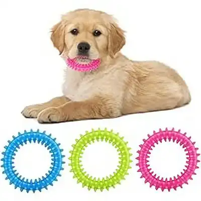 ZooVenture s para la dentición de cachorros - Goma, 3 piezas, 9,5 cm - Rosa-Azul-Verde - Zooventure - Comparador de precios