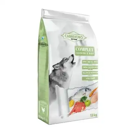 Carnivoro Complete Chicken & Rice Pienso para Perros con Pollo, 12 Kg - CARNIVORO - Comparador de precios