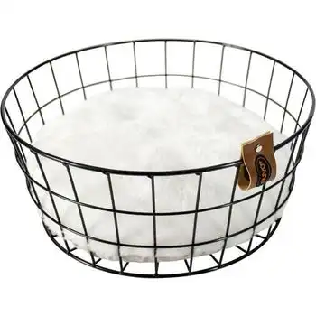 Cesta De Caviar De Metal Redondo - Negro - Para Gatos Europet Bernina