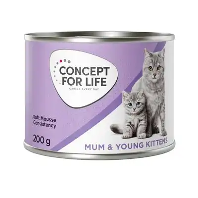 Concept for Life Mousse Mum & Young Kittens Mousse - NUEVO: 6 x 200 g - Concept for Life - Comparador de precios