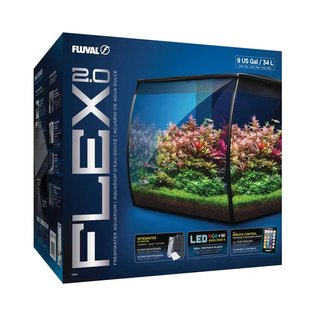 Fluval Kit Acuario de Vidrio Flex Negro para peces - 39 x 41,5 x 40 cm - Fluval - Comparador de precios