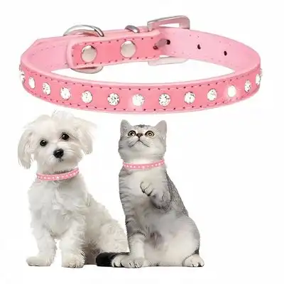 FurryFusion Collares de diamantes para gatos y perros - Rosa S - Furry Fusion - Comparador de precios