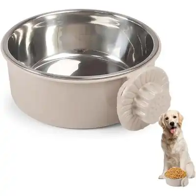HausPets Comedero colgante para jaula – Acero inoxidable – Gris A - Gris A - HausPets - Comparador de precios