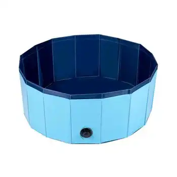 Piscina Para Mascotas Maxxpro Plegable Azul Ø80x30 Cm