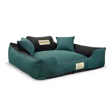 Cama Para Perro 100x75 Cm Color Verde/negro Kingdog