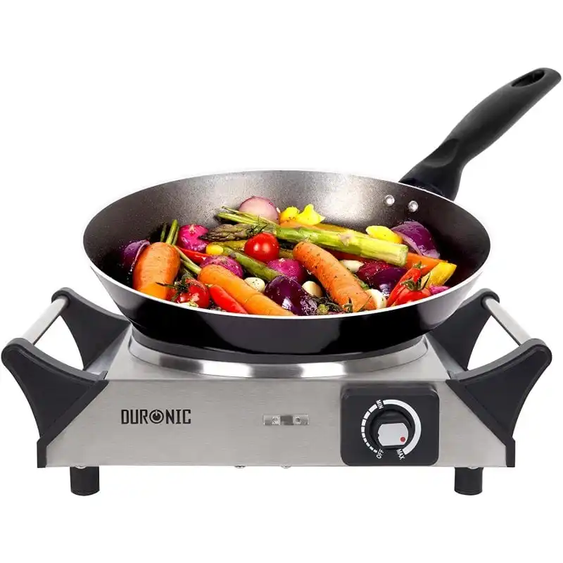 Duronic HP1BK Placa Eléctrica Portátil 1500W Inox