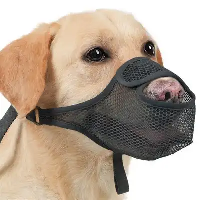 FurryFusion Bozal de malla transpirable para perros - Negro-L - Furry Fusion - Comparador de precios