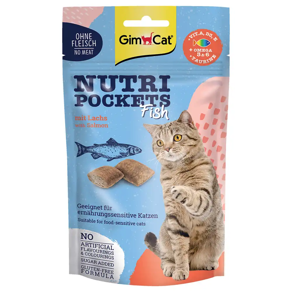 GimCat Nutri Pockets Pescado - Salmón (60 g)