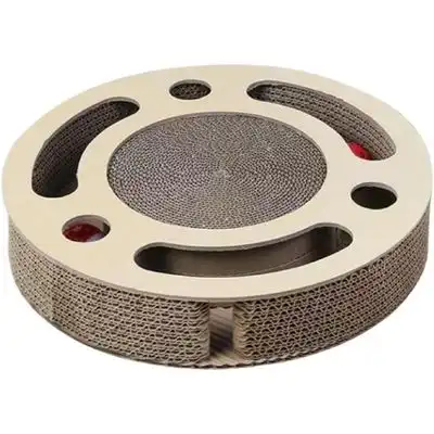 HausPets Rascador de cartón para gatos con pista para bolas - Artículo 1 - HausPets - Comparador de precios