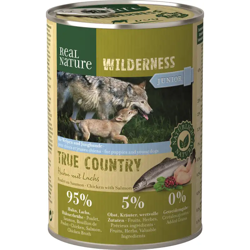Real Nature Wilderness Latas Para Perros Junior Pollo Pescado, Unidades 1 x 6 Latas 400 gr - Real Nature - Comparador de precios