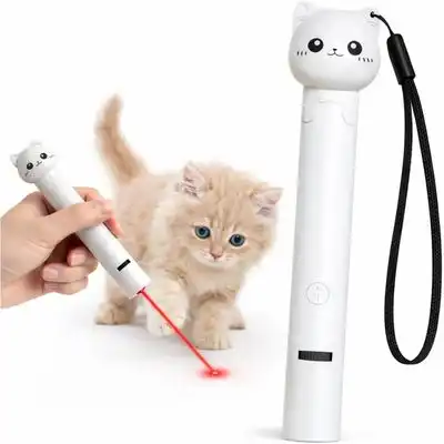 ZooVenture Puntero láser con forma de cabeza de gato, 7 modos, blanco - blanco - Zooventure - Comparador de precios
