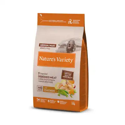 3 KG 3 kg Nature's Variety No Grain Adult Medium Maxi Pollo pienso para perros - Natures Variety - Comparador de precios
