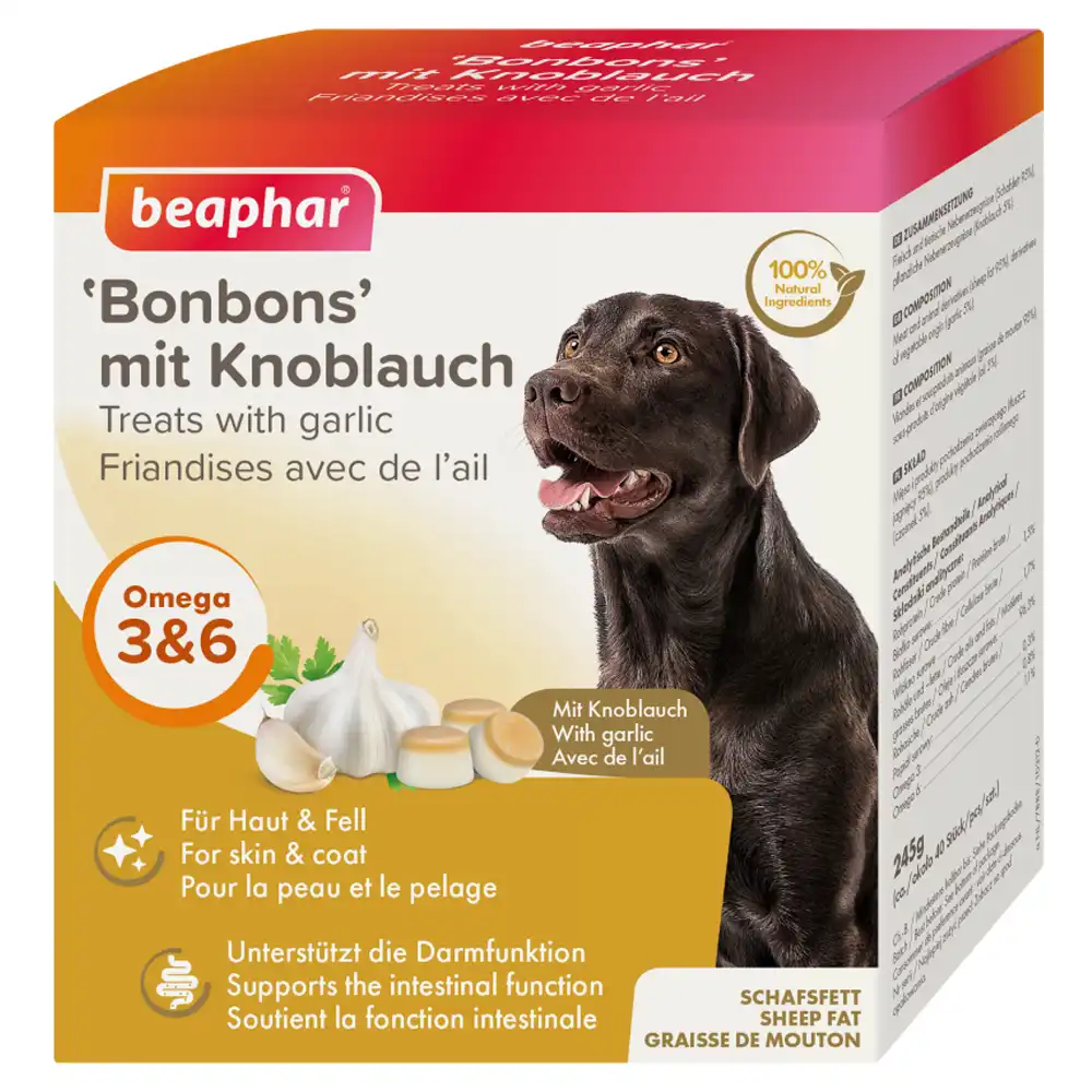 Beaphar Bonbons Snacks de Ajo para Perros 245 gr - beaphar - Comparador de precios