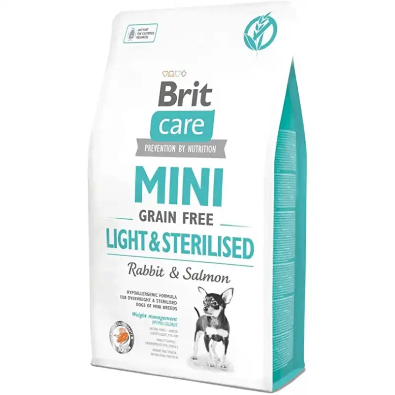 Brit care mini grain free light sterilised pienso para perros, Peso 2 Kg - Brit - Comparador de precios
