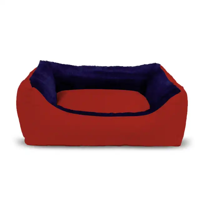 Cama Rectangular para Perros y Gatos GAUTY Tela Impermeable (Azul y Rojo -  95 x 75 cm) - Gauty - Comparador de precios