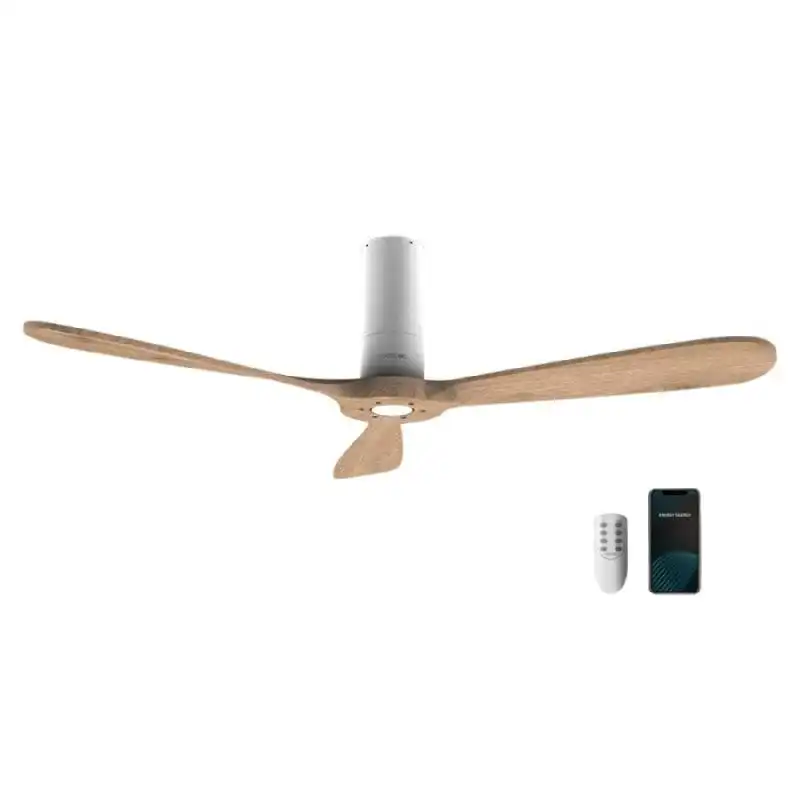 Cecotec EnergySilence Aero 5500 White Aqua Connected Ventilador de Techo con Mando y WiFi 40W Madera