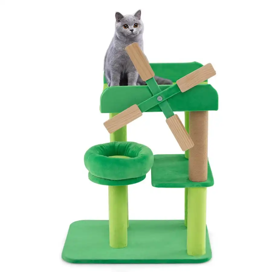 Costway Árbol Molino Viento para Gatos - 50 cm x 34 cm x 60 cm - COSTWAY - Comparador de precios