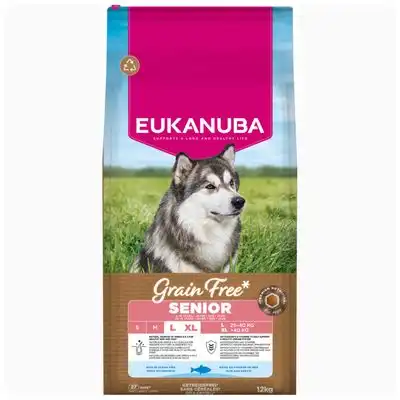 Eukanuba Senior Large Breed Grain Free con pescado de mar - 12 kg - Eukanuba - Comparador de precios