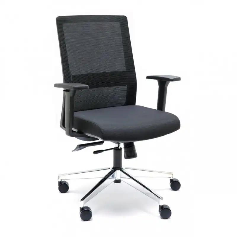 Euromof Niza Silla de Oficina Negra