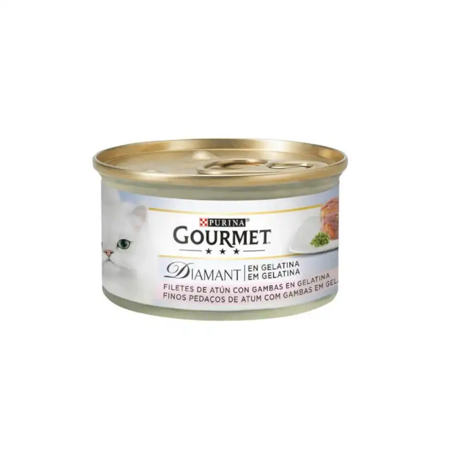 Gourmet Diamant Naturals Atún con gambas lata para gatos