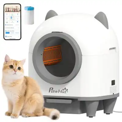 PawHut Arenero Gatos Autolimpiable 55.5x51x60 cm Blanco - 1 Article - PawHut - Comparador de precios