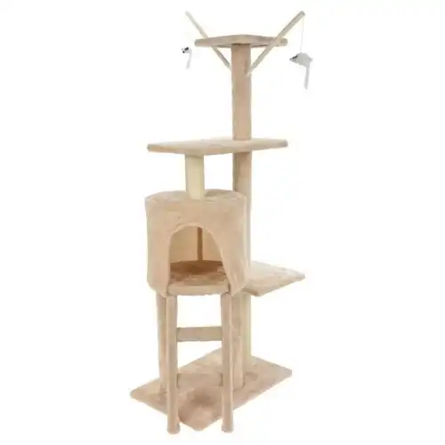 Pets Collection poste rascador de sisal beige para gatos