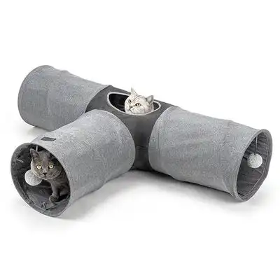 Túnel Lionto de 3 vías para gatos - 80 x 120 x 30 cm (L x An x Al) - Lionto - Comparador de precios